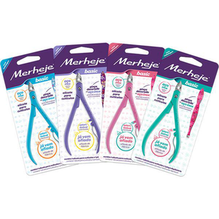 Imagem do produto Alicate Para Cutículas Merheje Basic Mesclado+Pinça Decorada