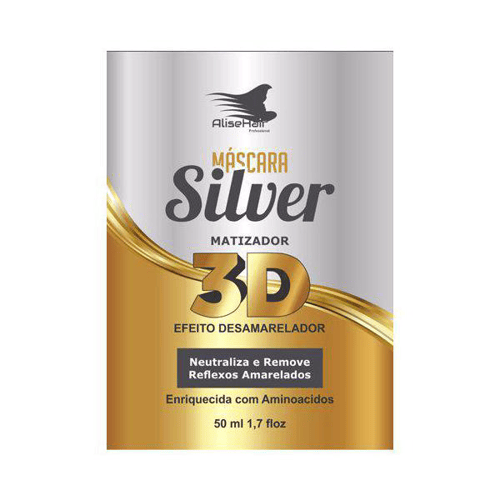 Imagem do produto Alisehair Mascara Silver Matizador 3D 50 Ml
