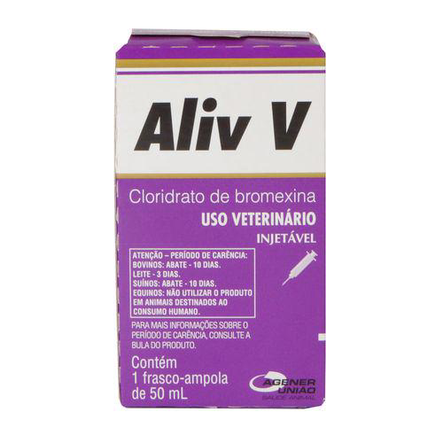 Imagem do produto Aliv V Injetável Uso Veterinário Aliv V Injetável 50Ml Uso Veterinário
