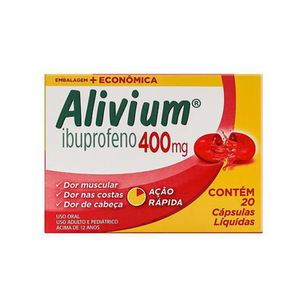 Alivium 400Mg Hypermarcas 20 Cápsulas Gel