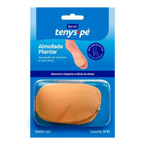 Almofada Plantar Tenys Pé Tamanho 39 43 Com 1 Par