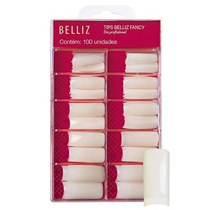 Alongadores De Unhas Belliz Tips Fancy 100Un.