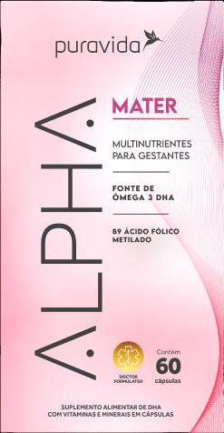 Imagem do produto Alpha Mater 60 Cáps. Ômega 3 + B9 E B12 Pura Vida