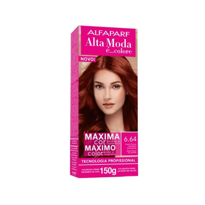 Imagem do produto Alta Moda Tinta R 6.64 Louro Escuro Vermelho Acobreado 150G