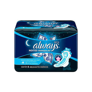 Imagem do produto Always Absorvente Mega Noturno Malha Seca Com 8 Unidades