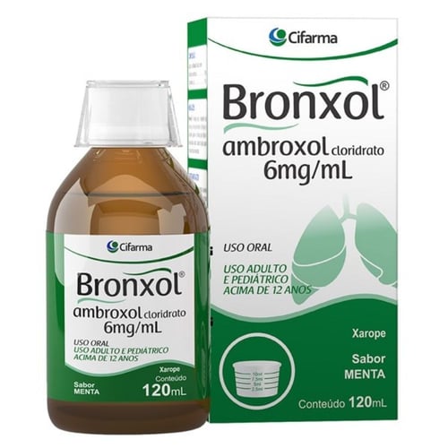 Ambroxol - Bronxol Xarope Adulto Sabor Menta Com 120 Ml