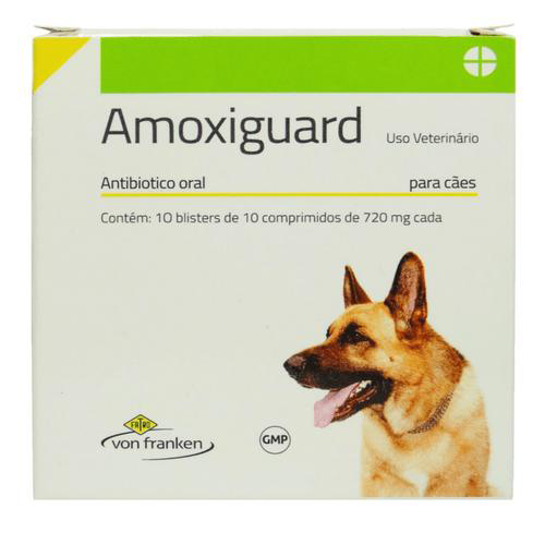 Imagem do produto Amoxiguard 720Mg Para Cães Contém 10 Blister Com 10 Comprimidos Cada