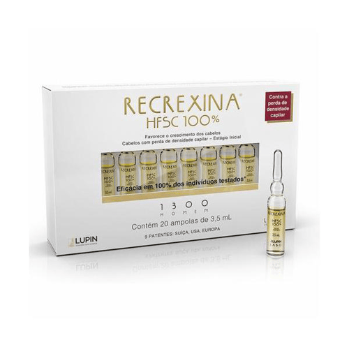 Imagem do produto Ampola De Tratamento Capilar Recrexina Hfsc 100% 1300 Homem 20 Un 3,5Ml Cada