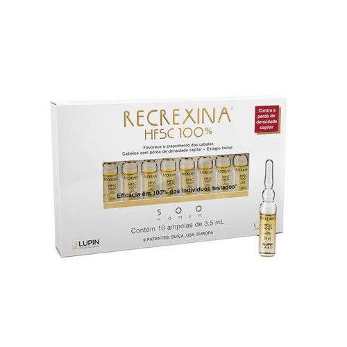 Imagem do produto Ampola De Tratamento Capilar Recrexina Hfsc 100% 500 Homem 10 Unidades 3,5Ml