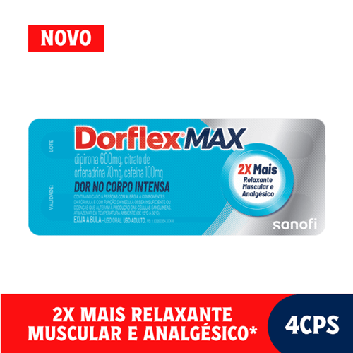Imagem do produto Analgésico Dorflex Max Relaxante Muscular 4 Comprimidos