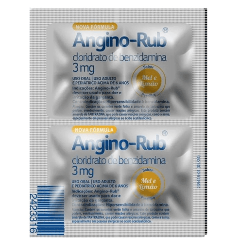 Angino Rub Mel Limão - 4 Pastilhas