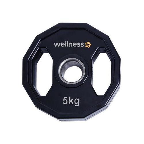 Imagem do produto Anilha Poliuretano Furacao Olímpica 12 Faces Com Pegada 5Kg Wellness Wk019