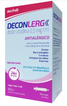 Imagem do produto Deconlerg 0,5Mg/Ml  - 60Ml Xarope Sabor Tutti Frutti + Seringa Dosadora