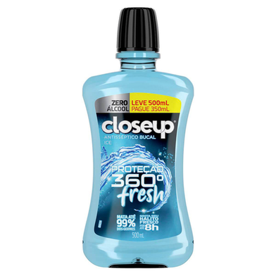 Imagem do produto Antisséptico Bucal Closeup Ice Proteção 360 Fresh Zero Àlcool 500Ml