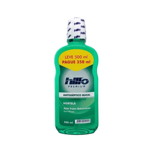 Imagem do produto Antisséptico Bucal Hillo Sem Álcool Hortelã Leve 500Ml Pague 350Ml