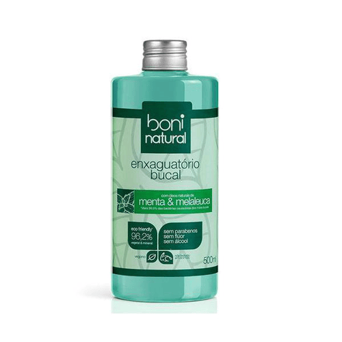 Antisséptico Enxaguatório Bucal Boni Natural Menta E Melaleuca 500Ml