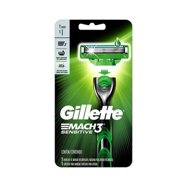 Aparelho De Barbear Gillette Mach3 Sensitive