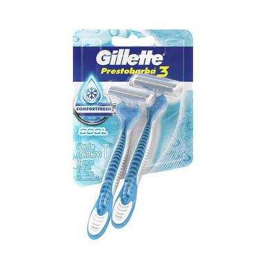 Aparelho De Barbear Gillette Prestobarba 3 Ice 2 Unidades