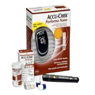 Imagem do produto Aparelho Accuchek Performa Nano Com 1 Monitor E 1 Lancetador E 10 Tiras E 10 Lancetas E 1 Bateria E 1 Estojo E 1 Manual