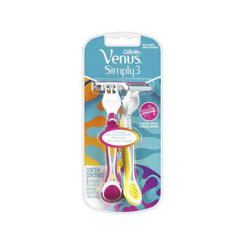 Imagem do produto Aparelho - De Barba Venus Simply Rosa Com 2 Unidades