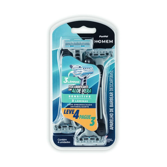 Imagem do produto Aparelho De Barbear Descartavel Sensitive 3Laminas Panvel Homem Pack