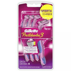 Aparelho De Depilacao Gillette Prestobarba 3 Leve 4 Pague 3 Unidades