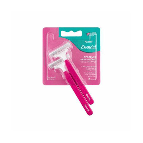 Imagem do produto Aparelho De Depilar 2 Laminas Cabo Emborrachado Cabeca Movel Com 2 Unidades