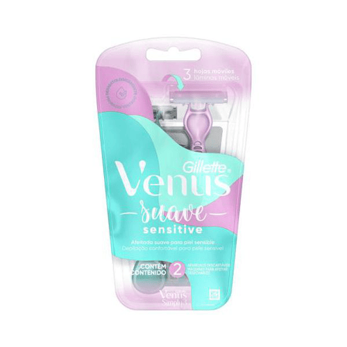 Aparelho De Depilar Venus Simply 3 Sensitive 2 Unidades Gillette 2 Unidades