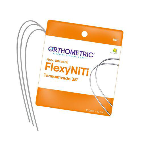 Imagem do produto Arco Nitinol Superelástico Termo Smart 35 Graus Superior Niti Redondo .012 Orthometric