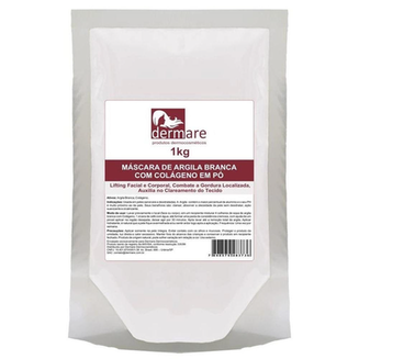 Imagem do produto Argila Branca Com Colágeno Em Pó Dermare 1Kg