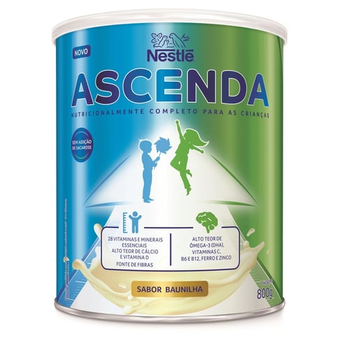 Imagem do produto Ascenda Suplemento Alimentar Infantil Baunilha 800G