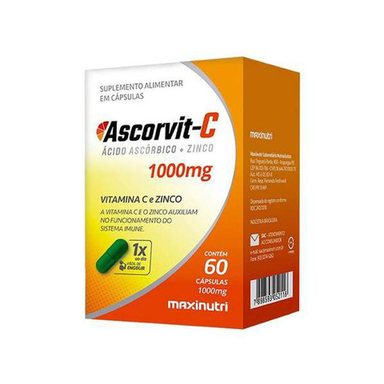 Ascorvit C 1G Com 60 Cápsulas
