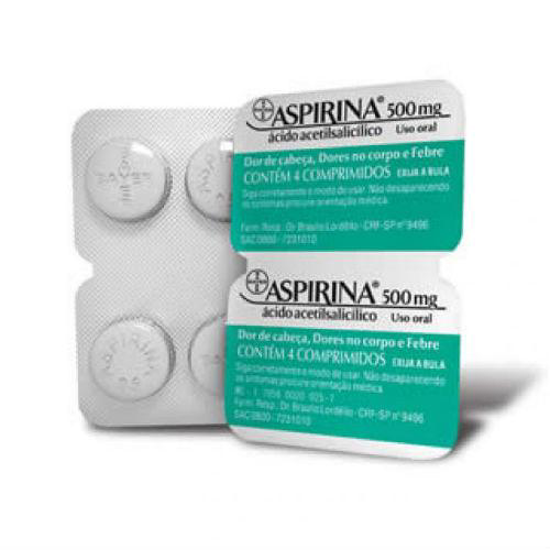 Aspirina - 500Mg Adulto 4 Comprimidos