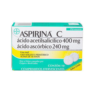 Aspirina C 400Mg E 240Mg 10 Comprimidos