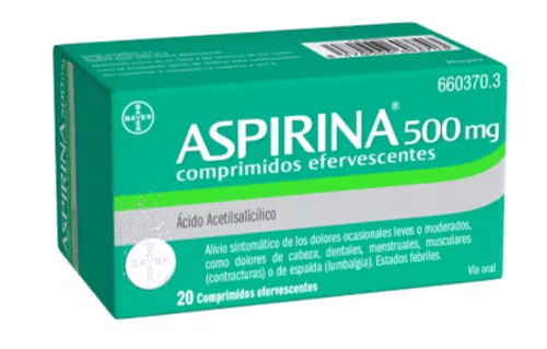 Imagem do produto Aspirina Efervescente 500 Mg - 20 Comprimidos