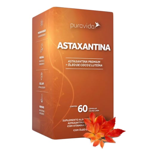 Imagem do produto Astaxantina Pura Vida 60 Cápsulas