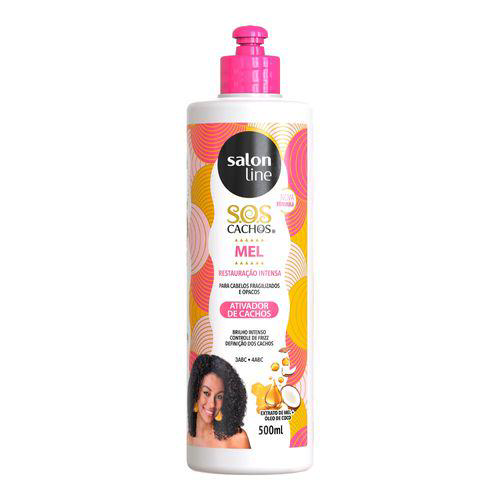 Imagem do produto Creme Para Pentear Salon Line Sos Ativador De Cachos Restauração Mel 300Ml