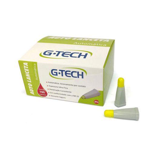 Auto Lancetas Gtech 21G Com 100 Unidades