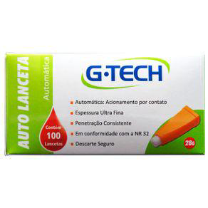 Imagem do produto Auto Lancetas Gtech 28G 100 Unidades