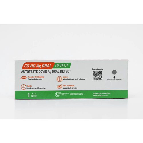 Imagem do produto Autoteste Covid Ecodiagnostica Ag Oral Detect Kit Com 1 Unidade