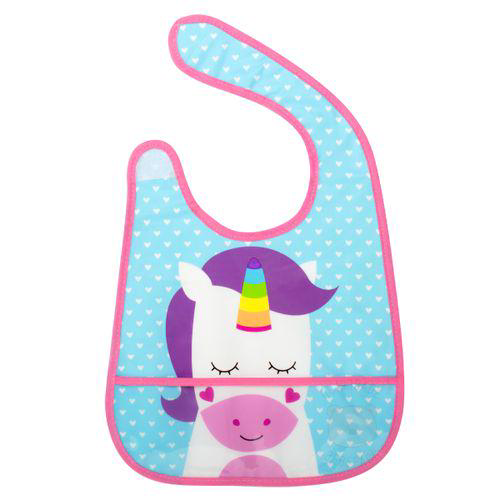 Babador Com Bolso Buba Baby Unicórnio 1 Unidade
