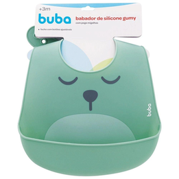 Imagem do produto Babador De Silicone Com Pega Migalhas Gumy Verde 12094 Buba