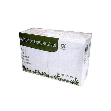 Imagem do produto Babador Descartável Biodinmica Babador Descartável Branco Com 100 33,5X47 Biodinmica