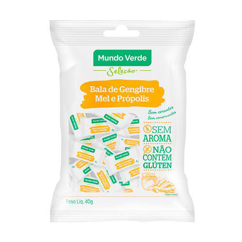 Imagem do produto Bala De Gengibre Mel E Própolis 10Un Mv Seleção Mundo Verde Seleção