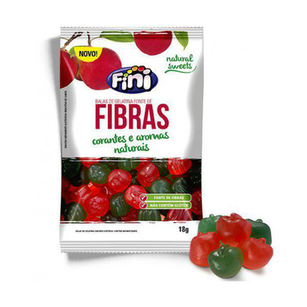 Balas De Gelatina Fini Natural Sweets Fibras 18G