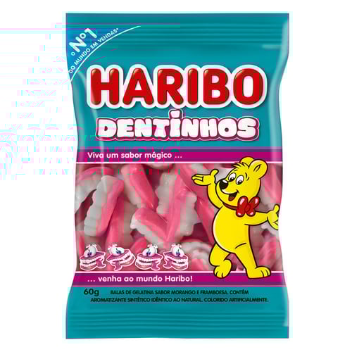 Imagem do produto Balas De Gelatina Haribo Dentinhos 60G