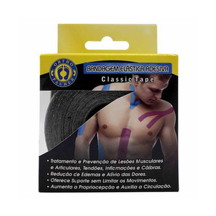 Bandagem Elastica Kinesio Pauher Preto