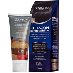 Banho De Brilho Keraton Petróleo/Preto Com 100G