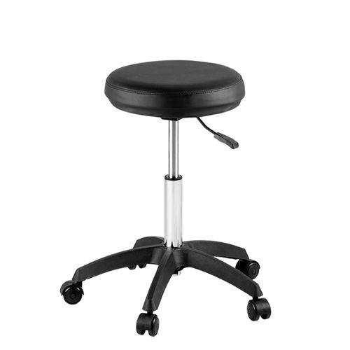 Banqueta Mocho Com Rodas Preto Dompel