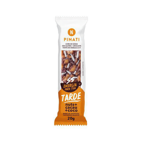 Imagem do produto Barra De Amendoim, Castanha E Semente Pinati Tarde Nuts +Cacau +Coco Com 1 Unidade 20G